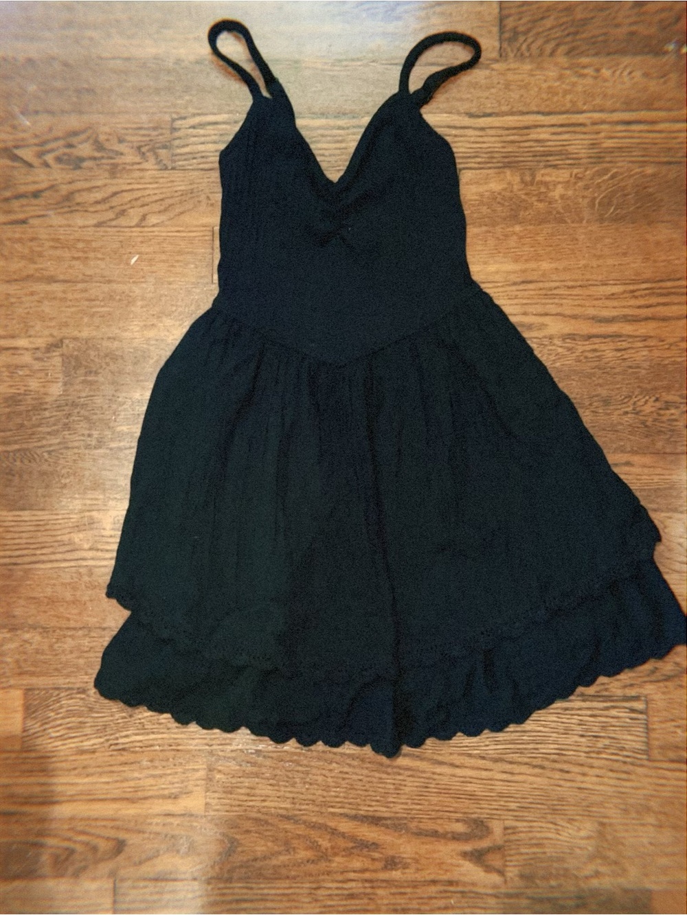Aerie adjustable Spaghetti Strap Tiered Mini Dress